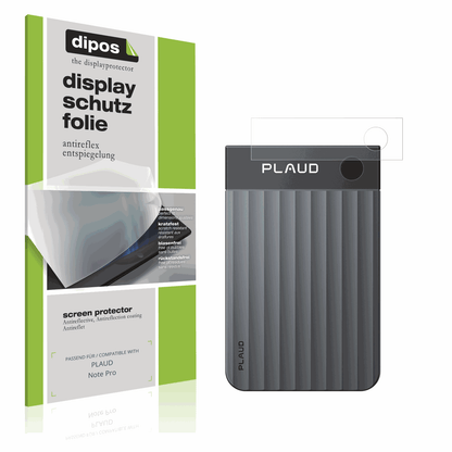 Matte Displayschutzfolie von dipos passend für PLAUD Note Pro, präziser Zuschnitt und blasenfrei montiert