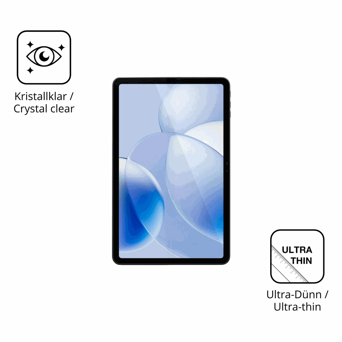 2x Schutzfolie klar für Pockam P12 Display-Schutzfolie