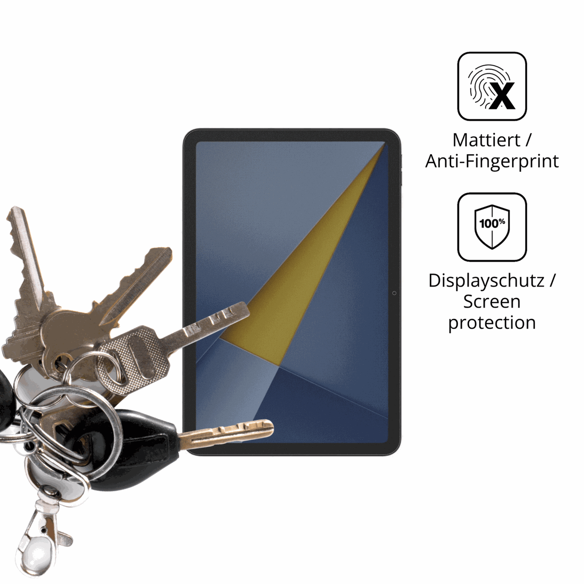 dipos Displayschutz für POCO Pad C1, mattierte Oberfläche, Blickschutzfilter und perfekter Passform