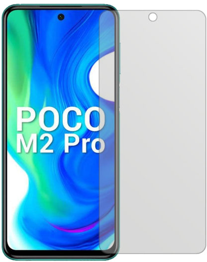 XiaomiPoco M2 Pro mit aufgebrachter dipos Displayschutzfolie, die lästige Fingerabdrücke minimiert