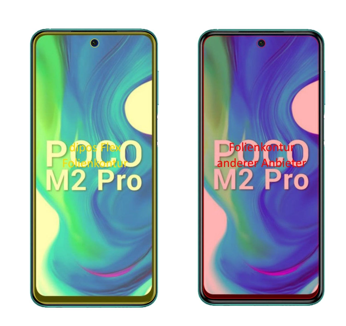 3x 3D Full Cover Schutzfolie für Poco M2 Pro