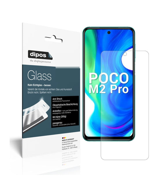 Matte Displayschutzfolie von dipos passend für Xiaomi Poco M2 Pro, 9H kratzfest und blasenfrei montiert
