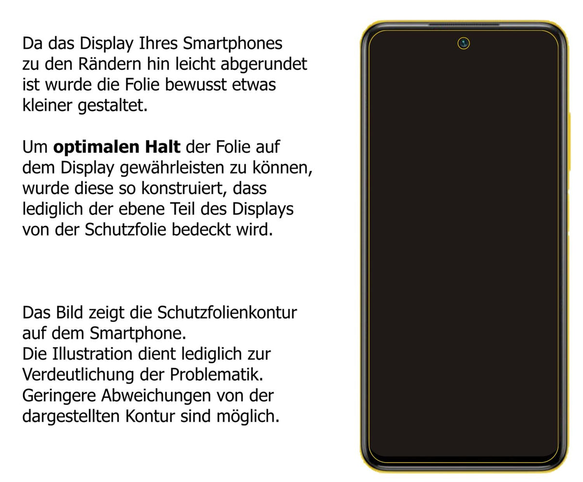5x Schutzfolie matt für Poco M3 Pro 5G Display-Schutzfolie