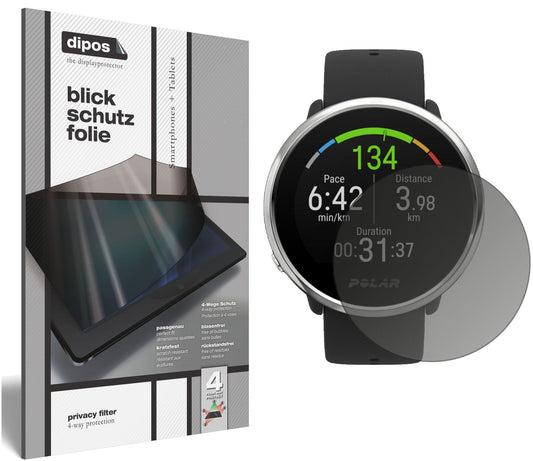Blickschutzfolie von dipos passend für Polar Ignite, präziser Zuschnitt und blasenfrei montiert