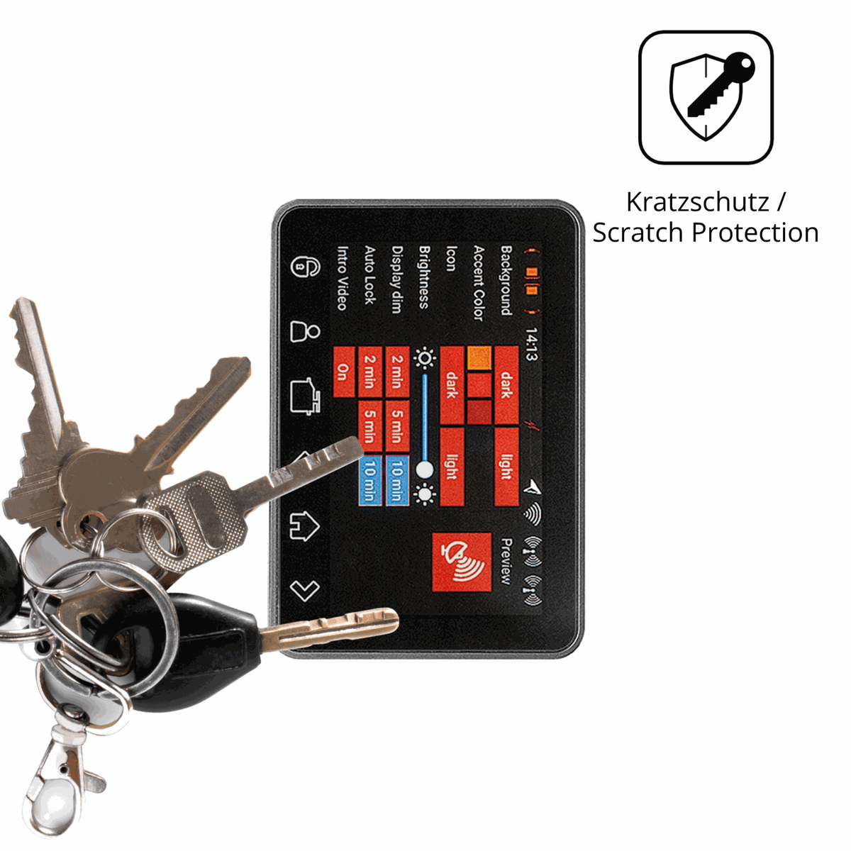 2x Schutzfolie klar für PowerBox Systems Core Display-Schutzfolie