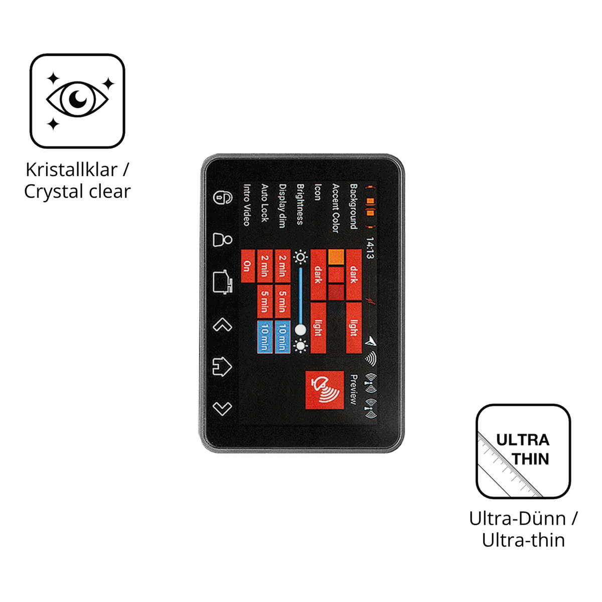 2x Schutzfolie klar für PowerBox Systems Core Display-Schutzfolie