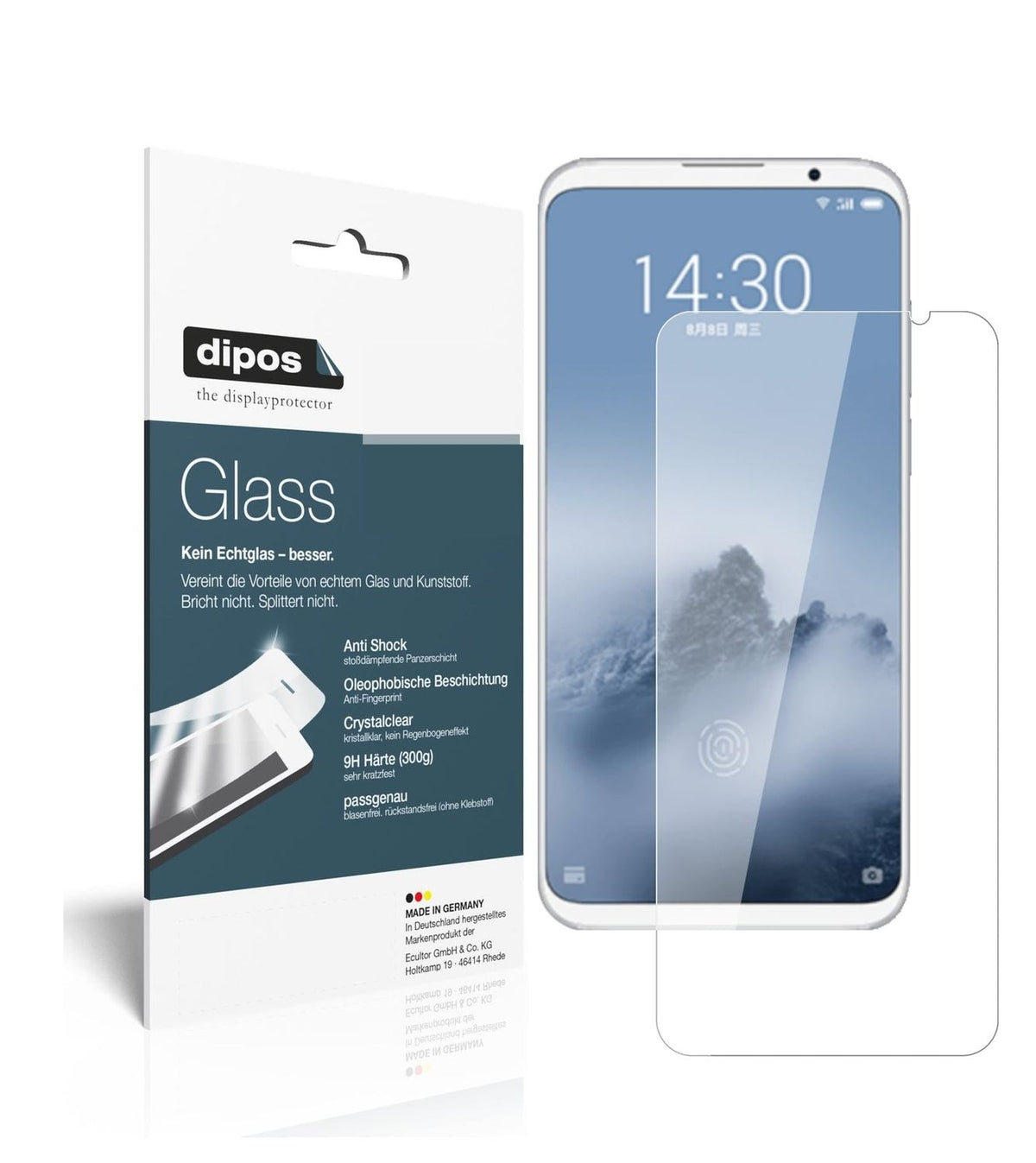 1x 9H Schutzfolie für Meizu 16 Plus Panzerfolie