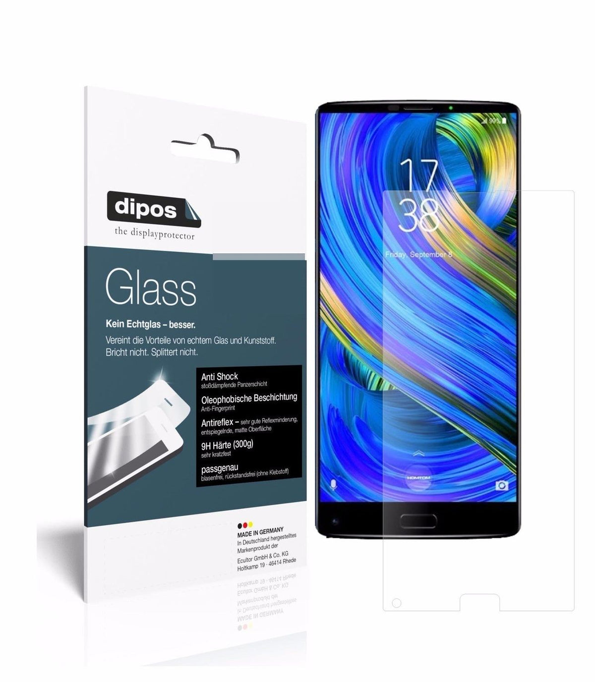 1x 9H Schutzfolie matt für HOMTOM S9 Plus Panzerfolie
