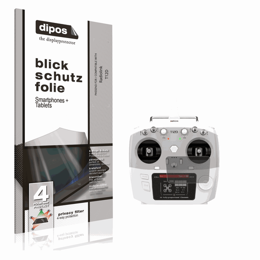 Blickschutzfolie von dipos passend für Radiolink T12D, präziser Zuschnitt und blasenfrei montiert