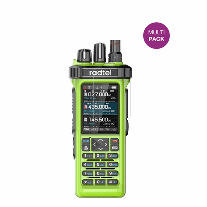 radtelrt-950 pro mit aufgebrachter dipos Displayschutzfolie, glasklare Darstellung ohne Einschränkungen