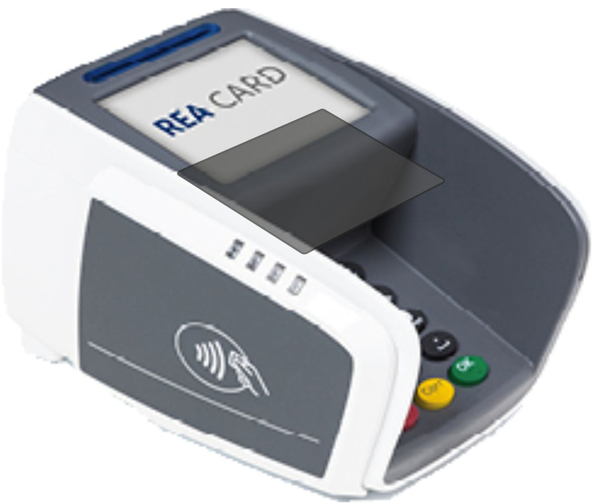 Blickschutzfolie von dipos passend für REA CARD T7 pro touch, präziser Zuschnitt und blasenfrei montiert