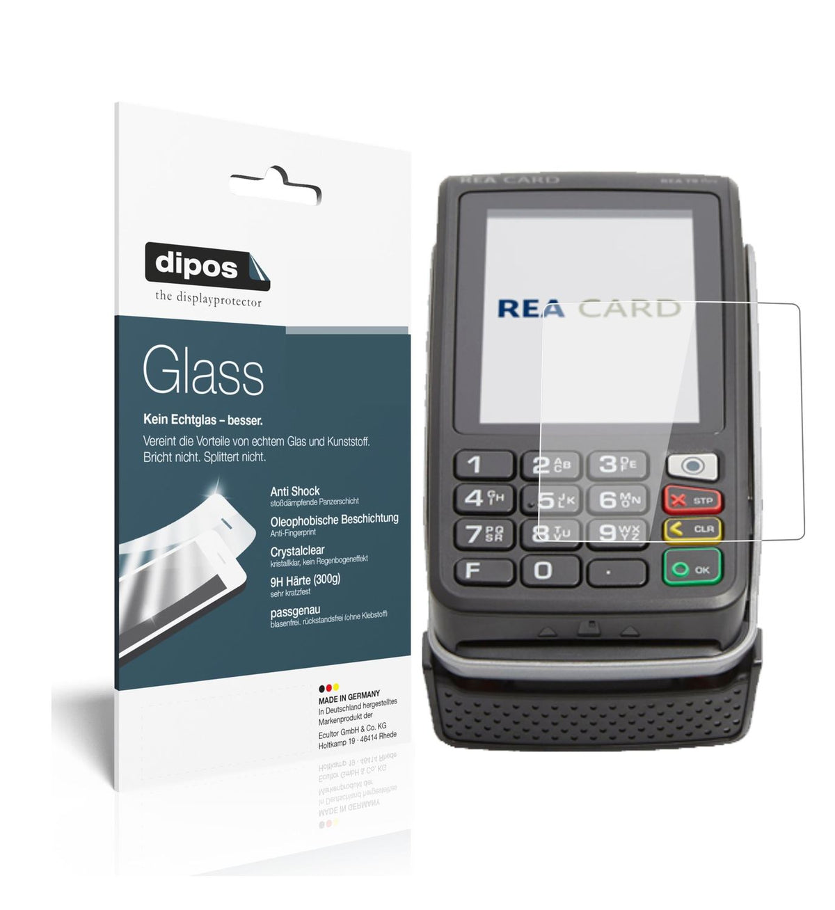 Perfekte Passform und ultimative Qualität: Unser 9H Panzerglas bietet Schutz für REA CARD-T9 flex Terminal