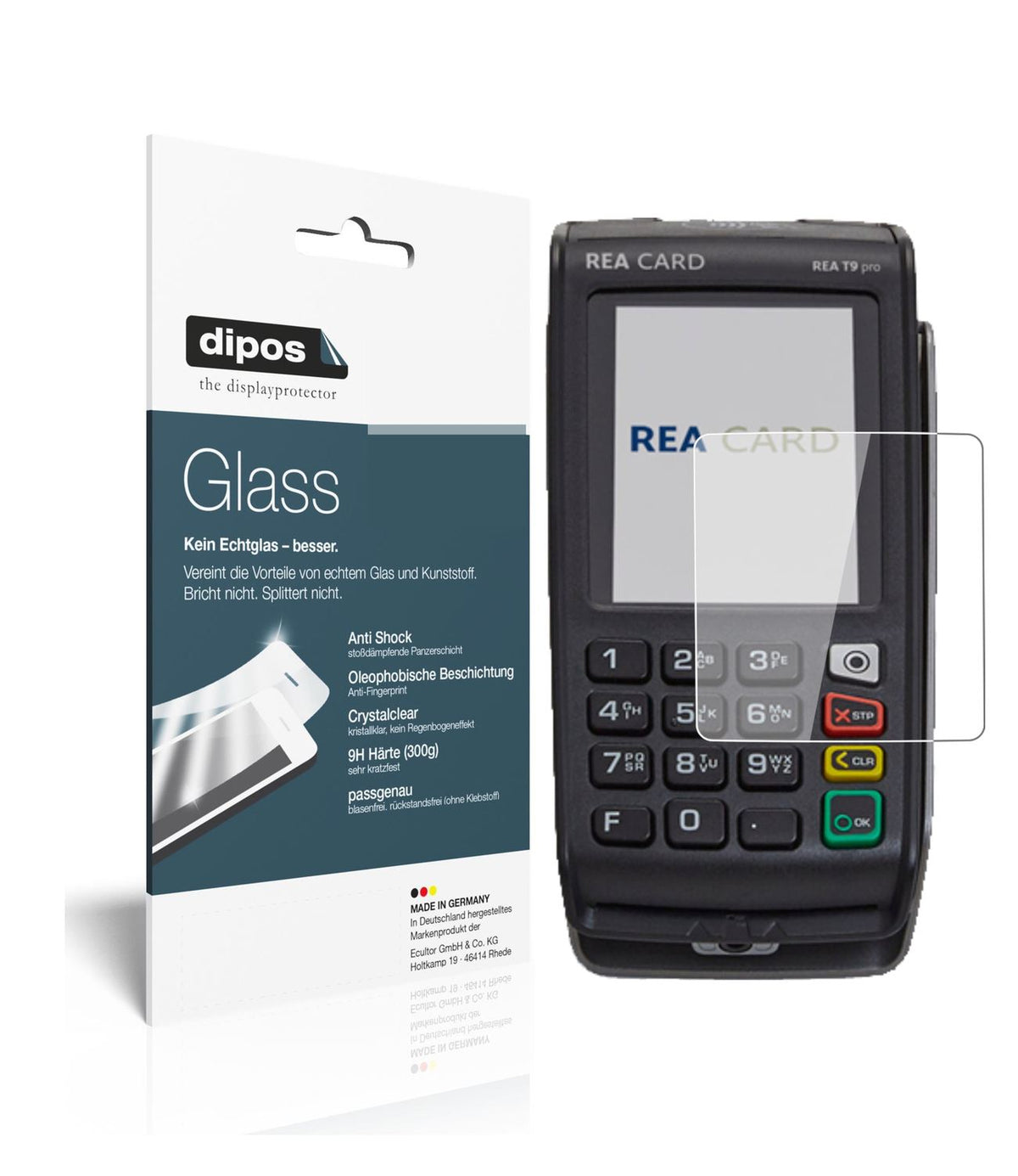 Perfekte Passform und ultimative Qualität: Unser 9H Panzerglas bietet Schutz für REA CARD-T9 pro Terminal