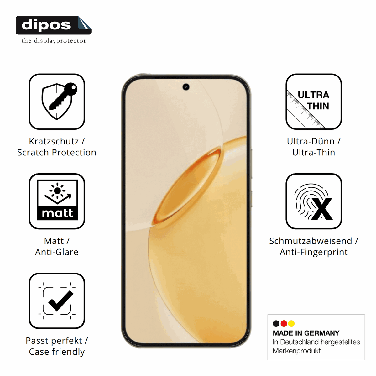Displayschutz hergestellt in Deutschland, höchste Qualität made in Germany