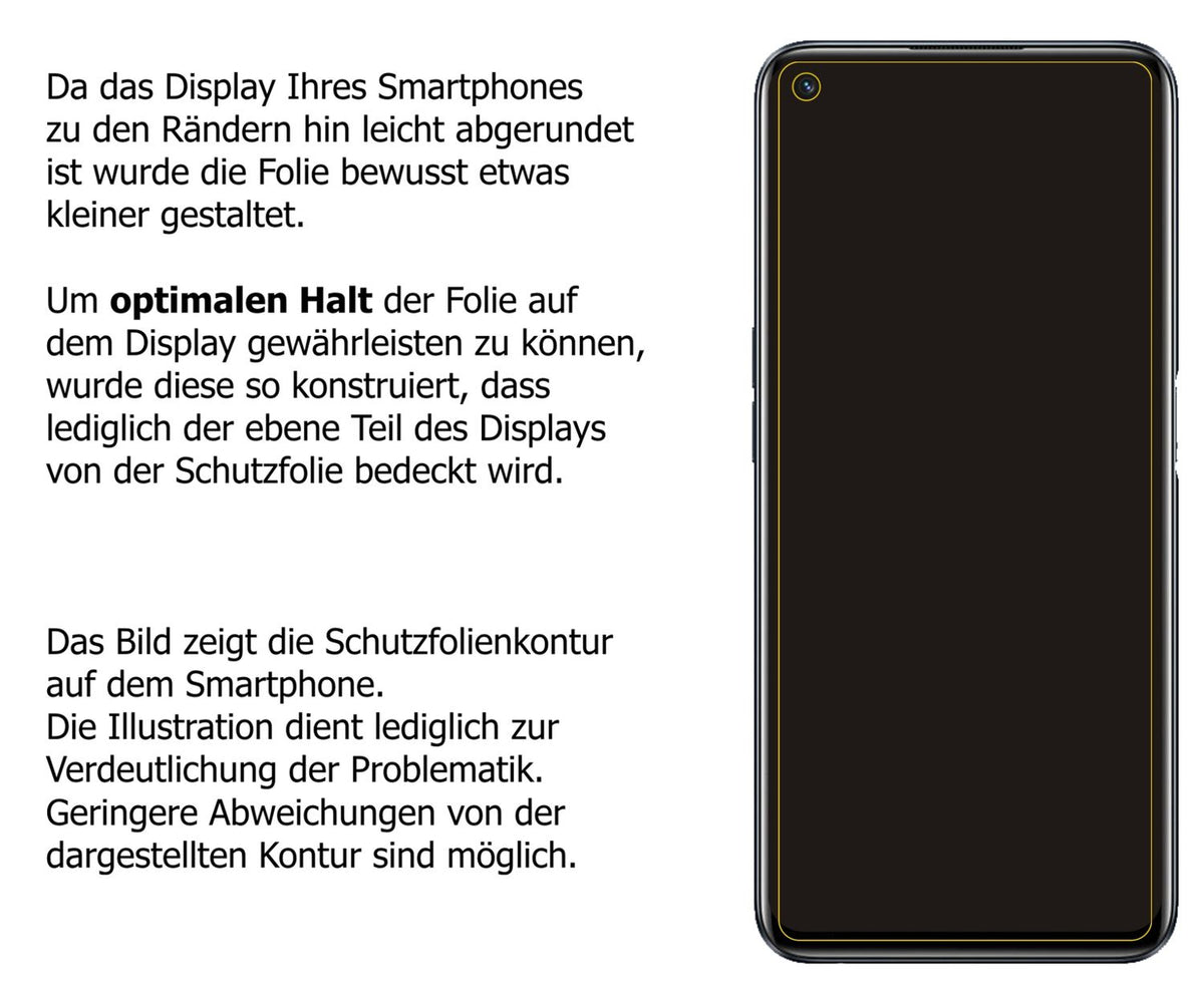 Privatsphäre-Schutz durch Sichtschutz-Folie passend zugeschnitten für Realme 9i