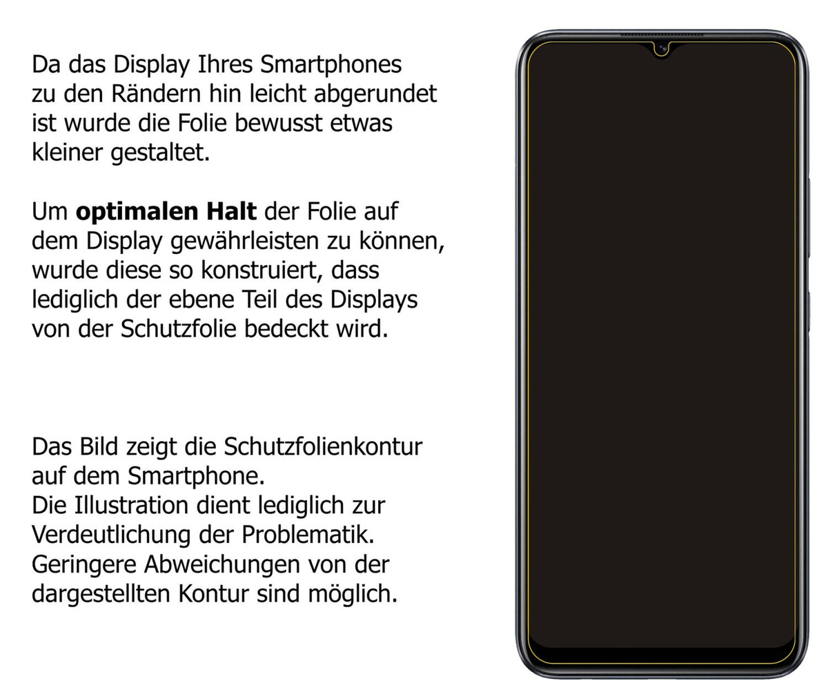 2x Schutzfolie matt für Realme C25S Display-Schutzfolie