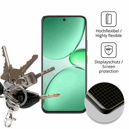 dipos Displayschutz für realmec85 pro, transparente Oberfläche, perfekte Passform auch für die Rundungen