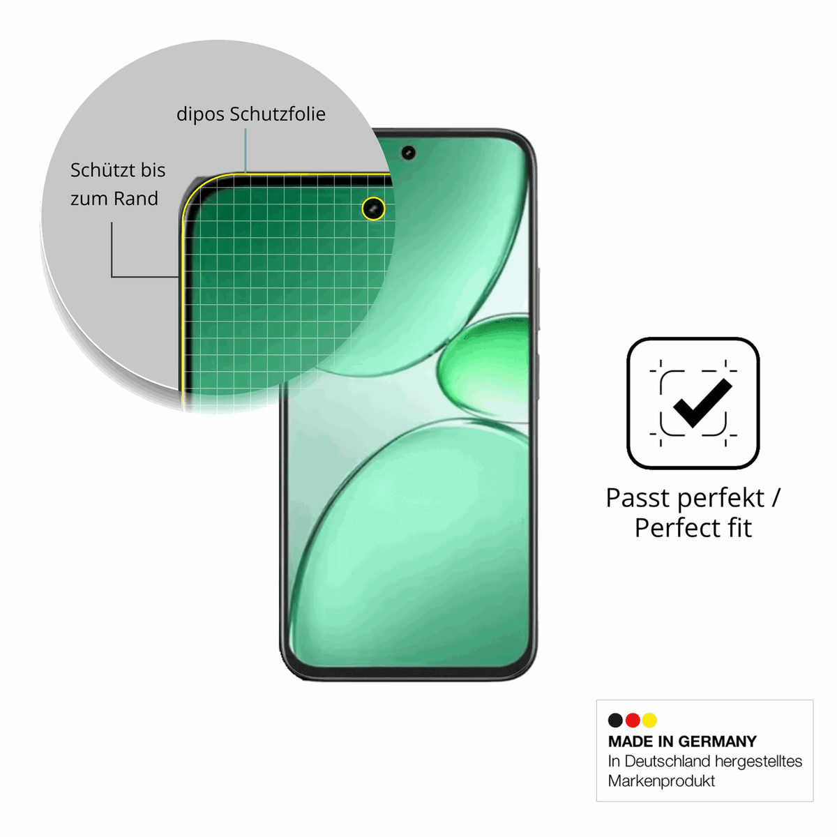 Besonders flexibler Displayschutz mit Anti-Shock-Schicht im Materialmix