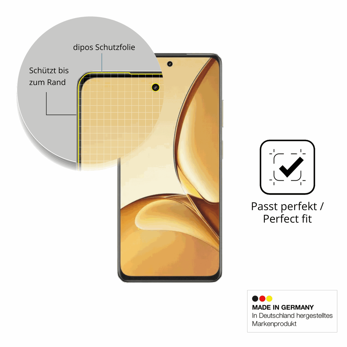 Besonders flexibler Displayschutz mit Anti-Shock-Schicht im Materialmix