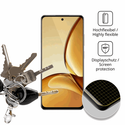 dipos Displayschutz für Realme Narzo 90 Pro 5G, transparente Oberfläche, geringe Dicke und perfekte Passform