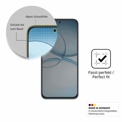 Schutz gegen Kratzer auf dem Realme Narzo 90X Glas durch Schlüssel, Stöße gegen die Tischkante oder Stürze