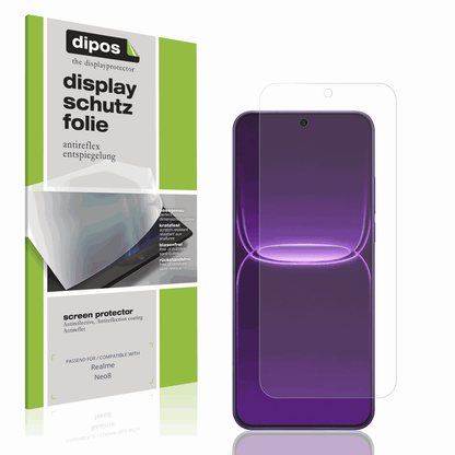 Matte Displayschutzfolie von dipos passend für Realme Neo8, präziser Zuschnitt und blasenfrei montiert