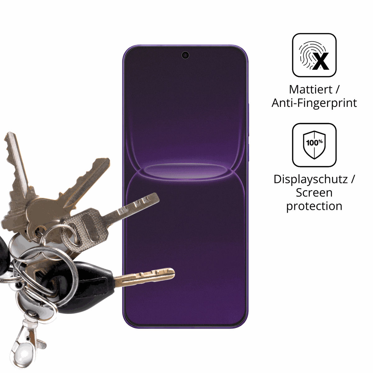 dipos Displayschutz für Realme Neo8, mattierte Oberfläche, Blickschutzfilter und perfekter Passform