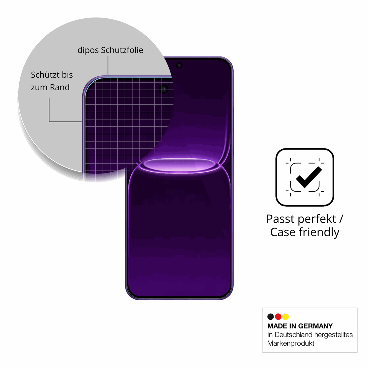 Besonders flexibler Displayschutz mit Anti-Shock-Schicht im Materialmix