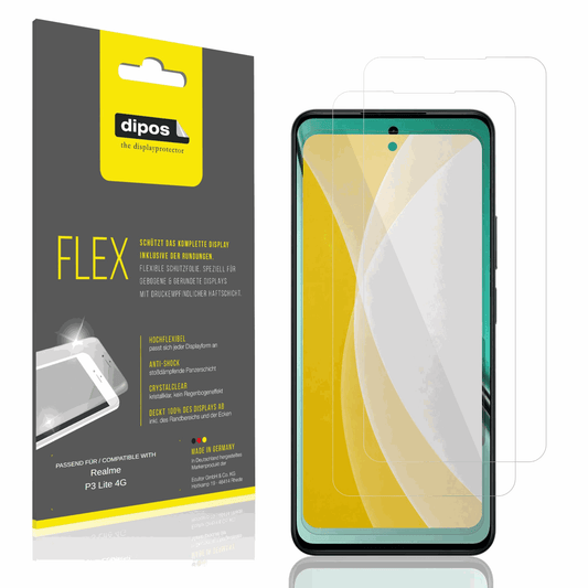 2x 3D Full Cover Schutzfolie für Realme P3 Lite 4G