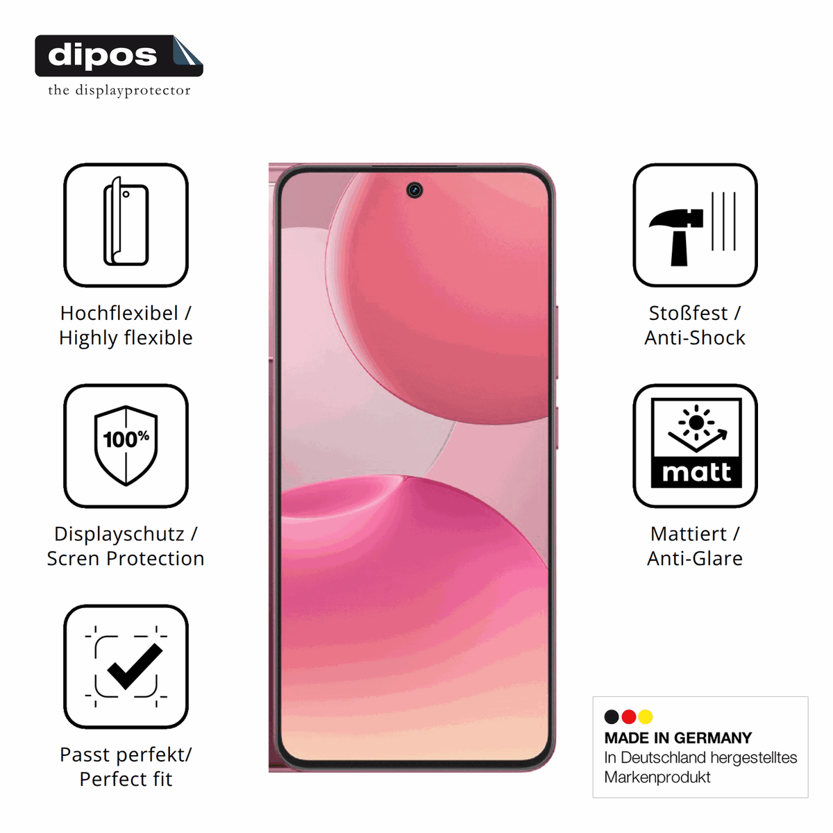 Displayschutz hergestellt in Deutschland, höchste Qualität made in Germany