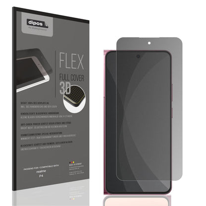 Blickschutzfolie von dipos passend für realme P4, 100% Displayabdeckung und blasenfreie Montage