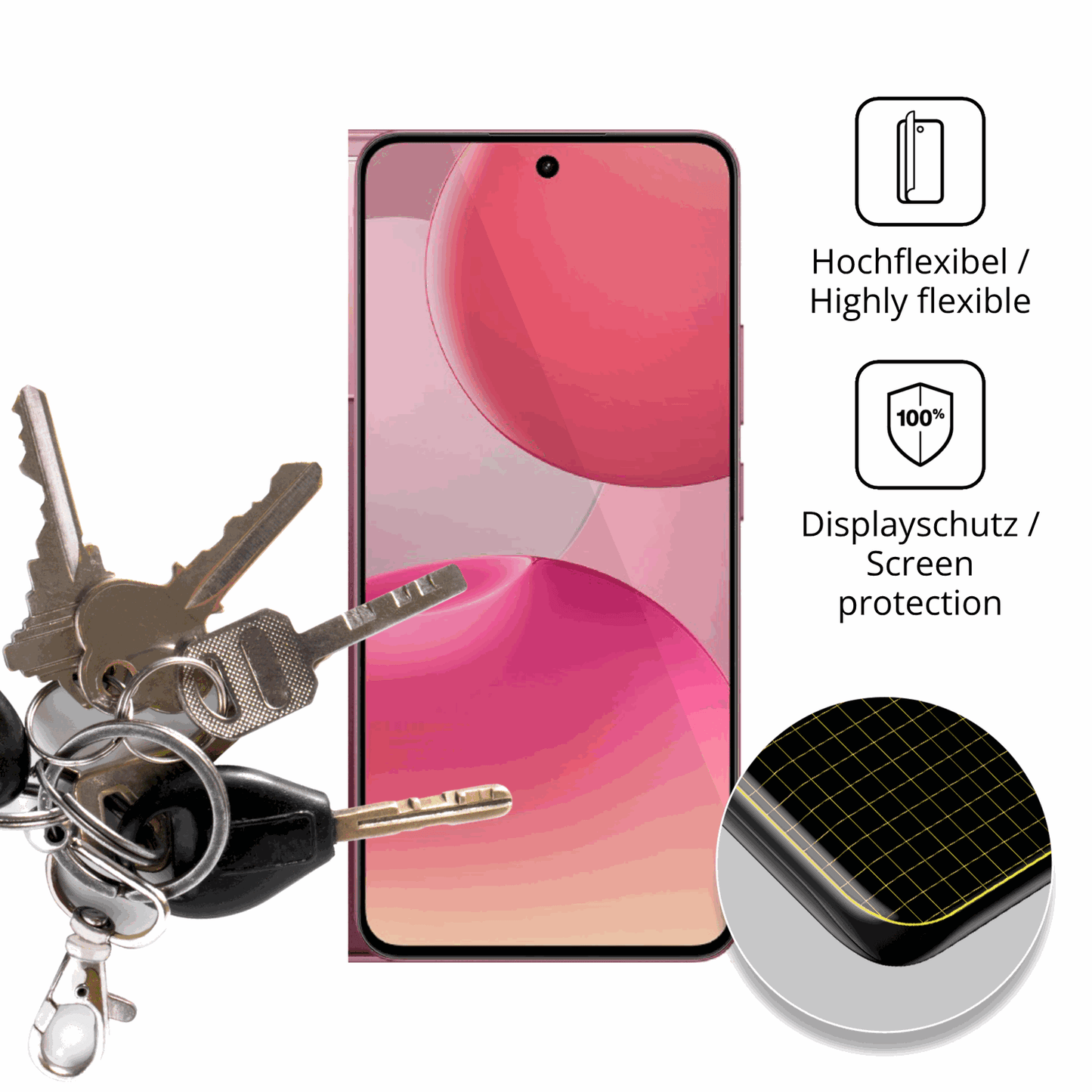 dipos Displayschutz für realme P4, transparente Oberfläche, geringe Dicke und perfekte Passform