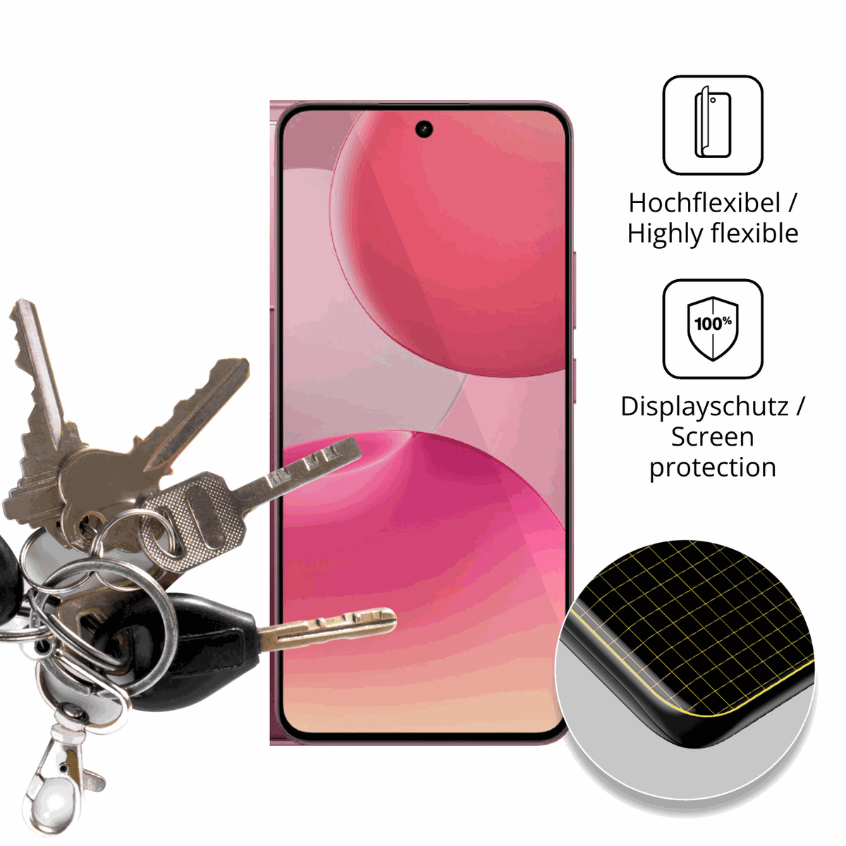 dipos Displayschutz für realme P4, transparente Oberfläche, geringe Dicke und perfekte Passform
