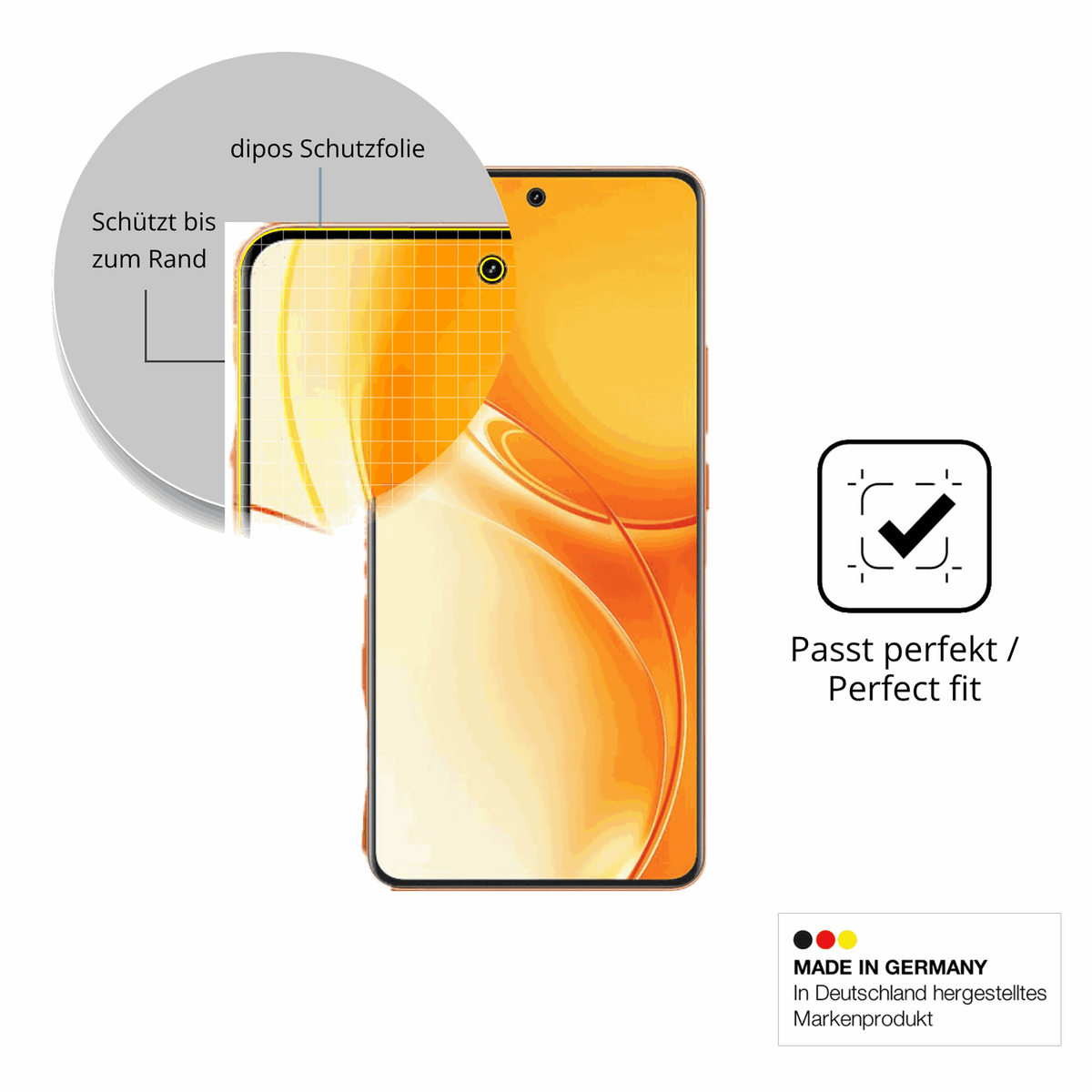 Besonders flexibler Displayschutz mit Anti-Shock-Schicht im Materialmix