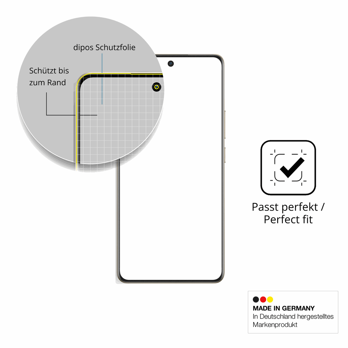 Besonders flexibler Displayschutz mit Anti-Shock-Schicht im Materialmix