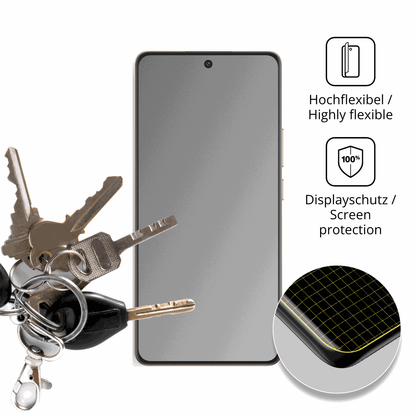 dipos Displayschutz für Realme P4 Pro, mit Blickschutzfilter und perfekter Passform auch für die Rundungen