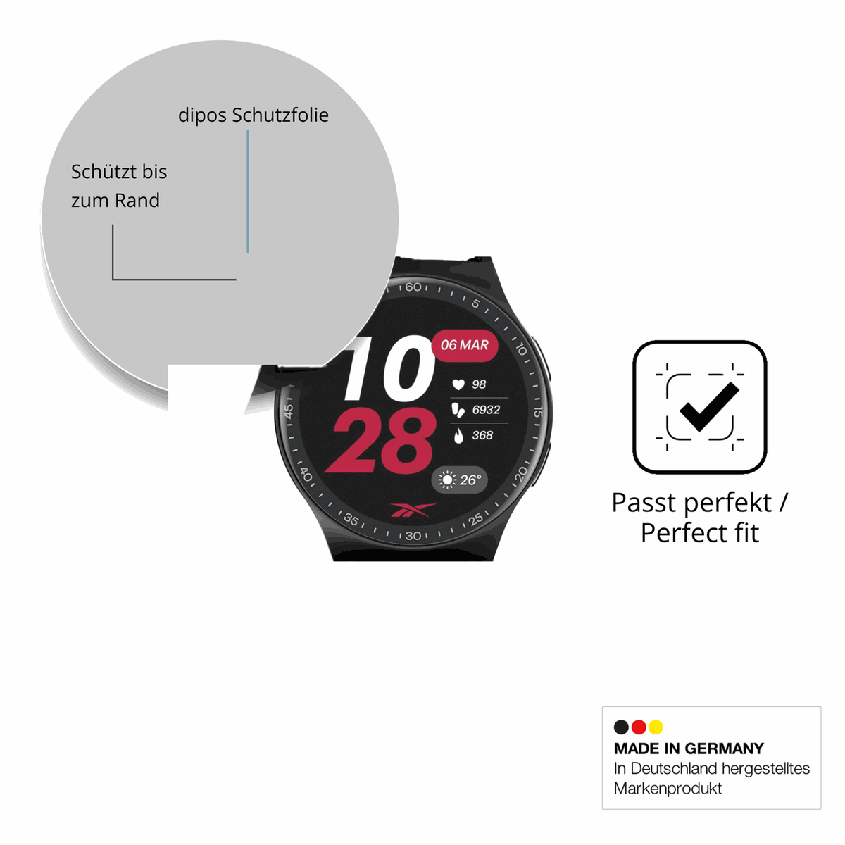 Besonders flexibler Displayschutz mit Anti-Shock-Schicht im Materialmix