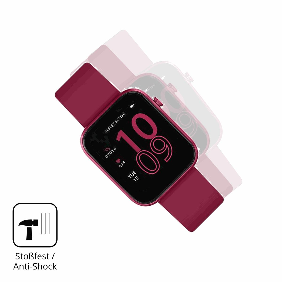 Schutz gegen Kratzer auf dem Reflex Active Berry Amoled 1.85 Zoll Glas durch Schlüssel oder Ähnliches