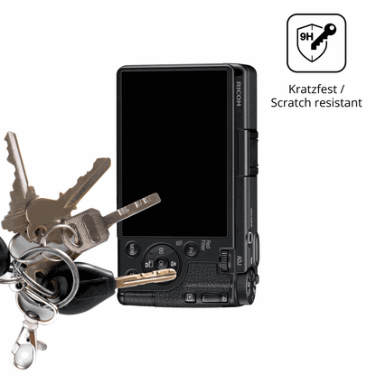 dipos Displayschutz für Ricoh GR IV HDF, transparente Oberfläche, perfekte Passform auch für die Rundungen