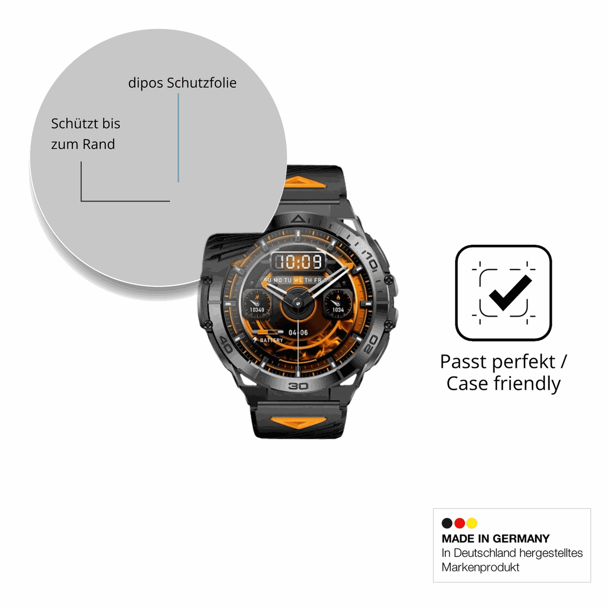 Besonders flexibler Displayschutz mit Anti-Shock-Schicht im Materialmix