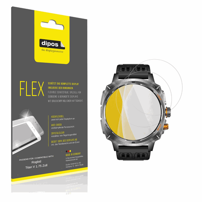 Klare Displayschutzfolie von dipos passend für rogbidtitan v 1.75 zoll, 100% Displayabdeckung und blasenfreie Montage