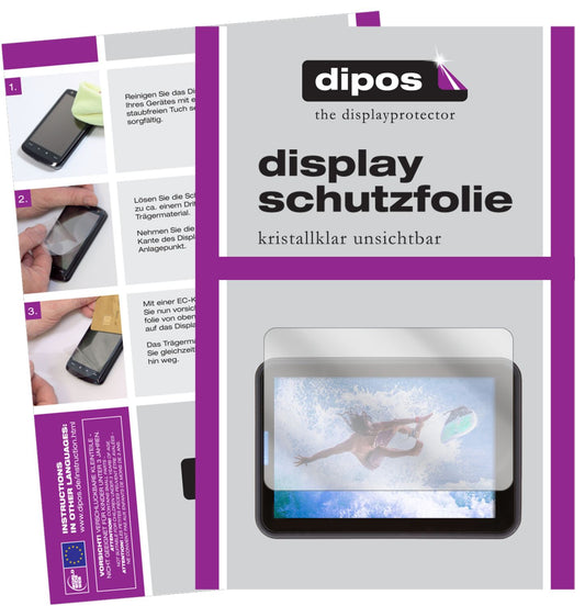 Klare Displayschutzfolie von dipos passend für Rollei 560 Touch, präziser Zuschnitt und blasenfrei montiert