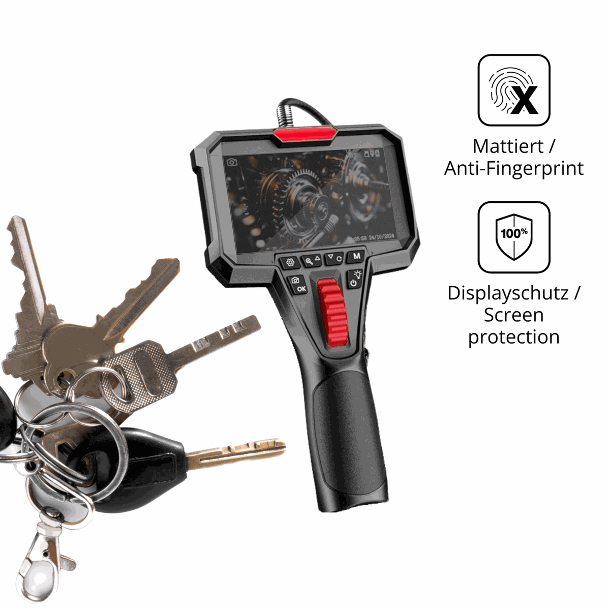dipos Displayschutz für Ruycllo R65, mattierte Oberfläche, Blickschutzfilter und perfekter Passform