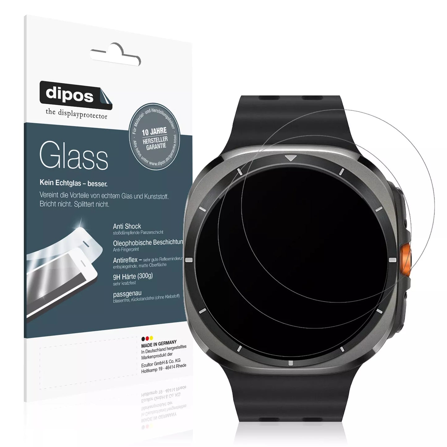 2x 9H Schutzfolie für Samsung Galaxy Watch Ultra Panzerfolie