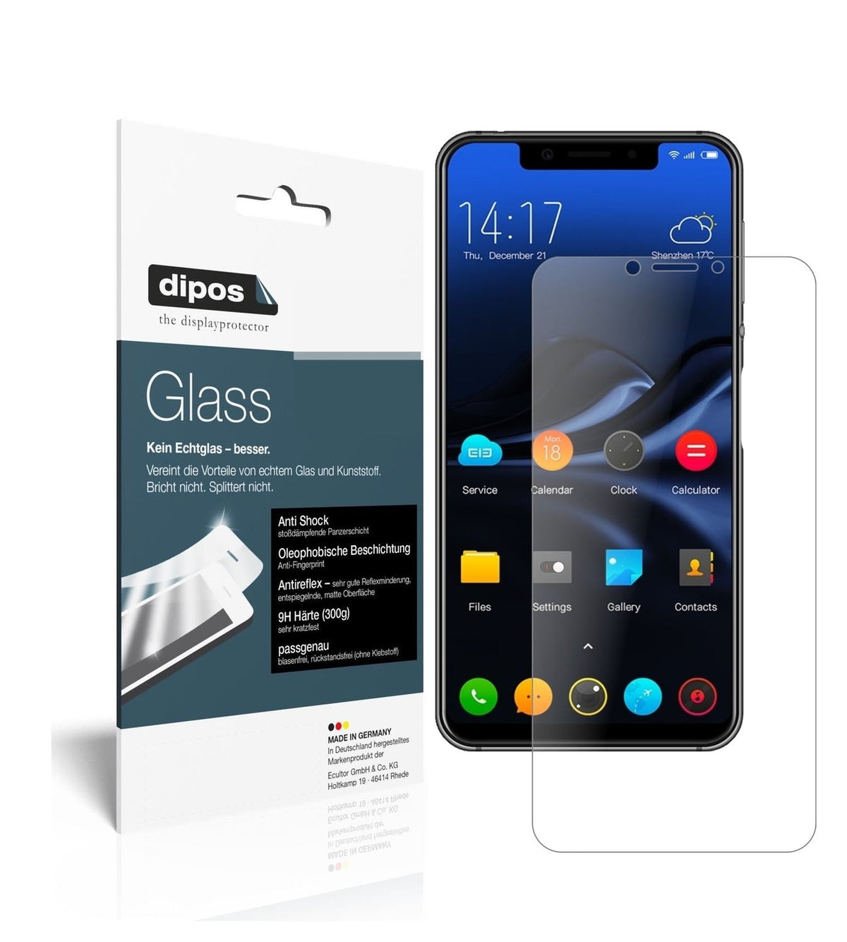 1x 9H Schutzfolie matt für Elephone A4 Panzerfolie
