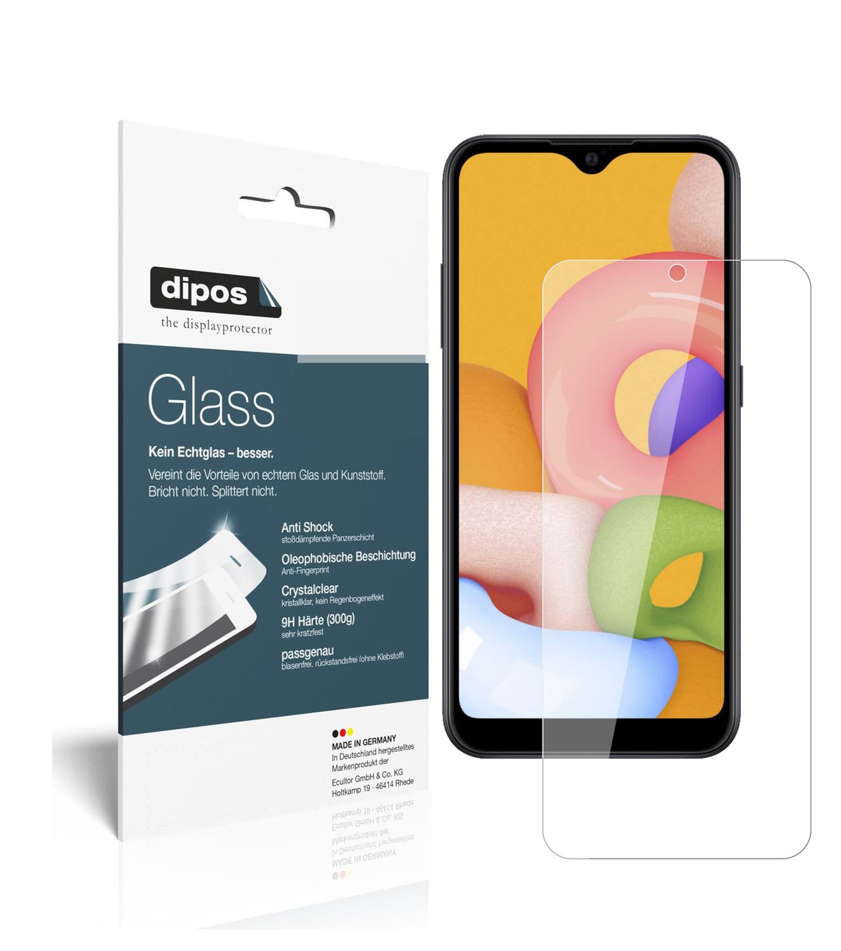 Perfekte Passform und ultimative Qualität: Unser 9H Panzerglas bietet Schutz für Samsung-Galaxy A01