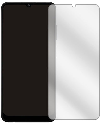 SamsungGalaxy A03 mit aufgebrachter dipos Displayschutzfolie, glasklare Darstellung ohne Einschränkungen