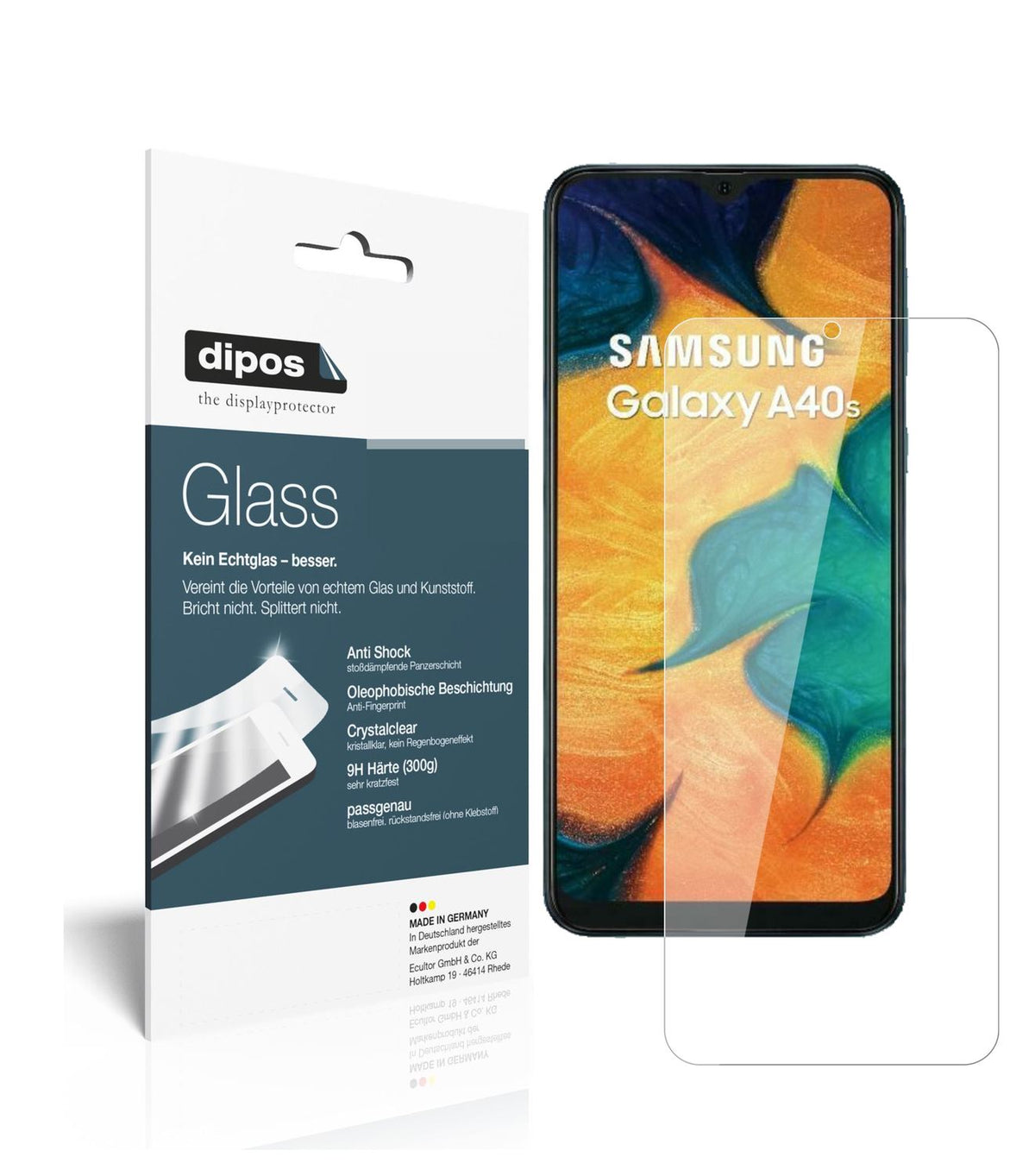 Perfekte Passform und ultimative Qualität: Unser 9H Panzerglas bietet Schutz für Samsung-Galaxy A40s