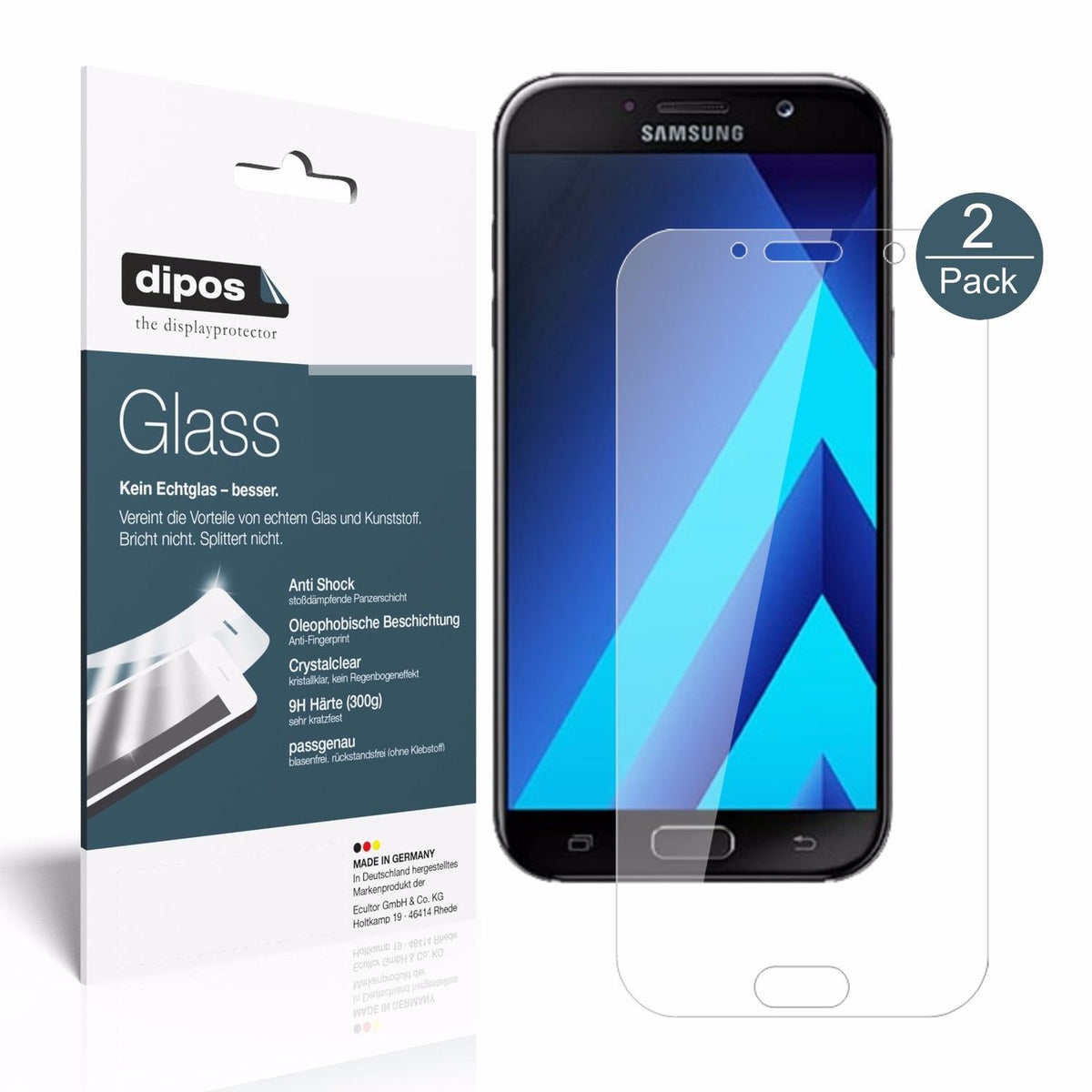 Perfekte Passform und ultimative Qualität: Unser 9H Panzerglas bietet Schutz für Samsung-Galaxy A7 (2017)
