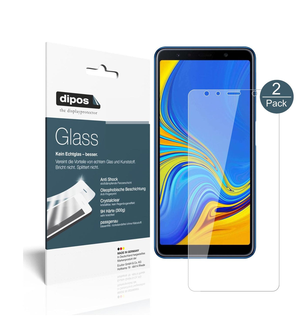 Perfekte Passform und ultimative Qualität: Unser 9H Panzerglas bietet Schutz für Samsung-Galaxy A7 (2018)